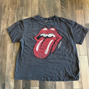 The Rolling Stones Graphic T-Shirt with Red Lips Design